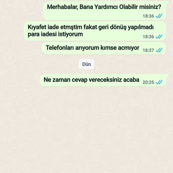 Tesettür Pazarı İade İşlemi Sorunu