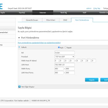 Superonline Port Yönlendirme İşlemi Sorunu