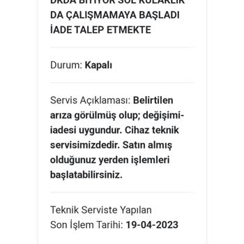 Xiaomi Garantiye Gönderdiğim Cihazımın Değişim İadesi Hakkında