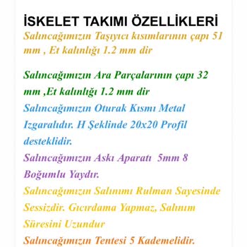 Yekta Home Benim Bahçe Salıncağı İyi Tanıyın Gönderen Avanağı