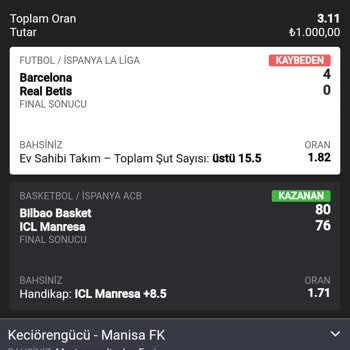 Flashscore Barcelona Ve Keçiörengücü Süt Bahsi Geldiği Halde Kaybeden Dediniz.