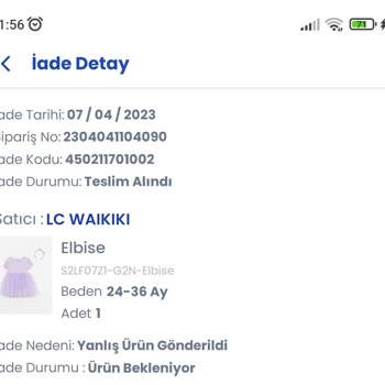 LCW Yanlış Gönderdiği Ürünün Ücret İadesini Yapmıyor