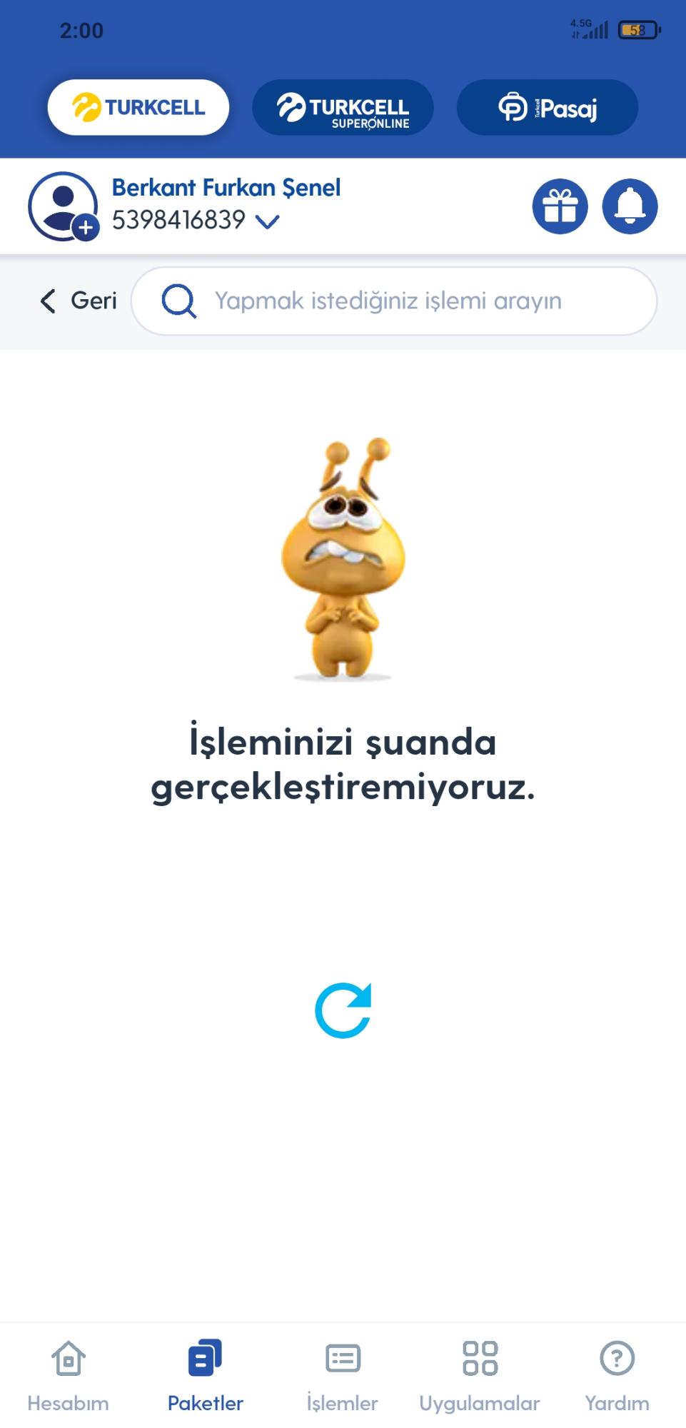 Turkcell Mobil Uygulama Ve Ya Web Sitesi Üzerinden Yükleme Yapamıyorum ...