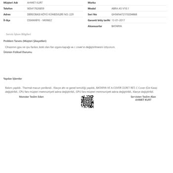 Monster Notebook Cihazı Her Bakıma Gönderdiğim De Bozulup Gönderiliyor