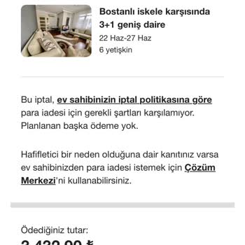 Airbnb Air Bnb Para İadesi Yapmıyor, Haksız Kazanç Elde Ediyor