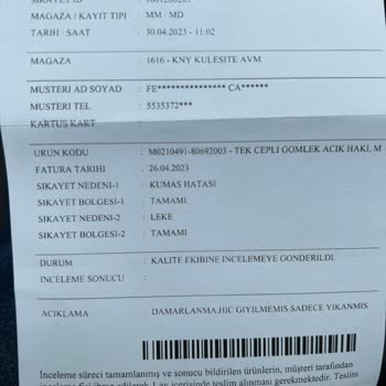 Mavi Jeans Ayıplı Ürün Gönderilmesi