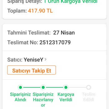 Arzum Kargom Teslim Edilmedi