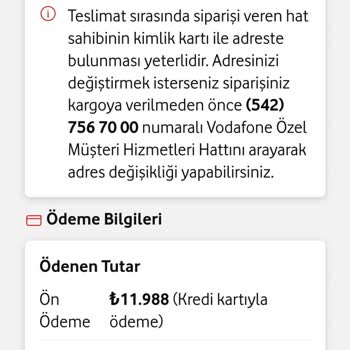 Vodafone Faturaya Ek Cihaz Kampanyası İade Ve İptal İşlemi