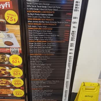 Köfteci Yusuf Menü Yanıltmacası