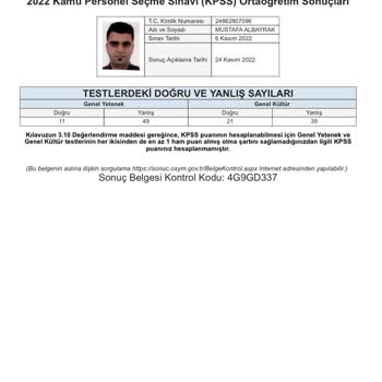 ÖSYM KPSS Puan Nimi Tekrar Hesaplanma
