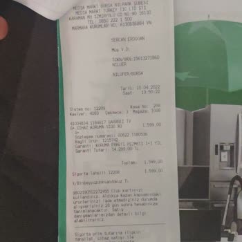 Media Markt'TAN Alınan Sony KD-55X81J Televizyon Ve BNP Paribas Cardif