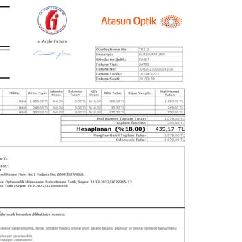 Atasun Optik Mağaza Sorumlusu İle Kusurlu Ürün Değişim Sorunu