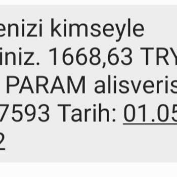 Getir Uygulaması Kayıtlı Kredi Kartımdan 1668.63 ₺ Harcama
