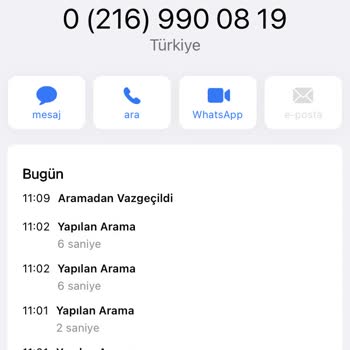0216 990 08 19 Bilinmeyen Numara Araması