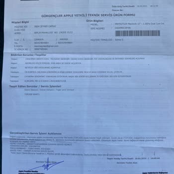 Apple Macbookum Servise Götürdüğümde Klavye Çalışıyordu