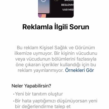 Instagram Reklamımın Alakasız Bir Şekilde Reddedilmesi