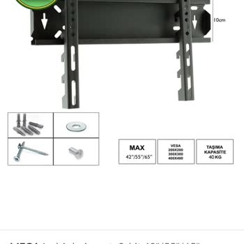 Arc Online Shop'tan 55" TV Askı Aparatı Siparişi Verdim, 65" TV Taşır Dediler!