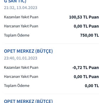 Opet Yakıt Puanımı Yüklemedi