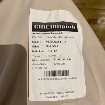 Ankara Forum Cinema Pink'te Yaşanan Olumsuz Deneyim