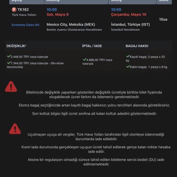 THY Yurt Dışı Flex Biletimin Ücretini İade Etmiyorlar 70 Bin Tl