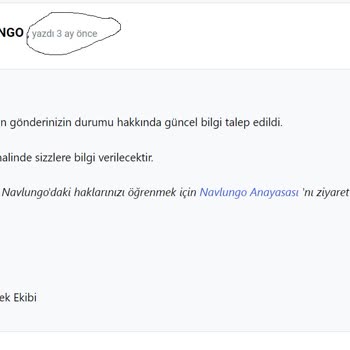 Navlungo İade Navlun Ödemesi Yapmama Rağmen Ürünümün İadesi 3 Aydır Yapılmadı.