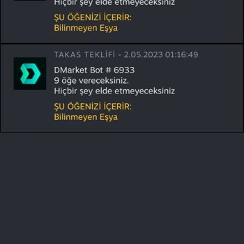 Dmarket.com Alım Satımında Yaşanan Haksızlık