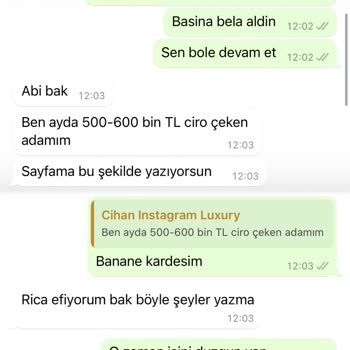 Cihan Vakko (Instagram) Defolu Ürün Satıyor