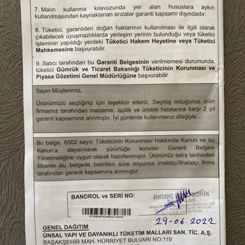 Skytech Televizyon Değişim Talebi