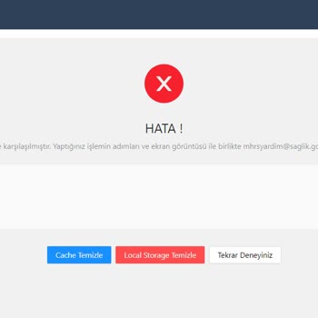 MHRS Randevu Al/iptal Et "beklenmedik Hata" Uyarısı