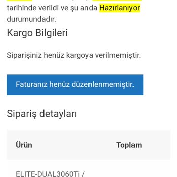 Gaming Gen TR Fatura Hazırlanma Ve Kargo Sorunu