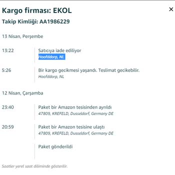 Amazon Para İadesi