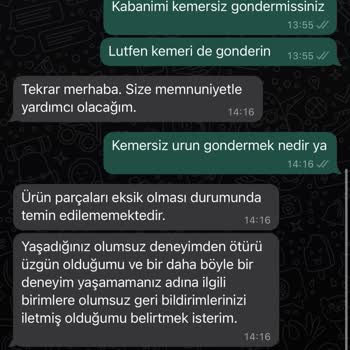 Zara Eksik Ürün Gönderdi