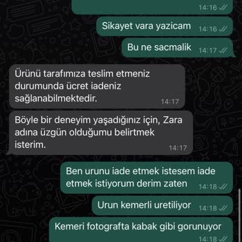 Zara Eksik Ürün Gönderdi