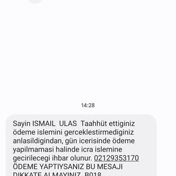 Global Satış Glb Pazarlama İcra Mesajı