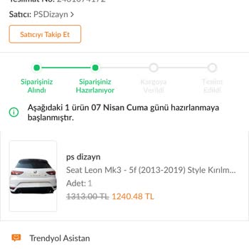 Trendyol Psdizayn Ürün İadesi Sorunu