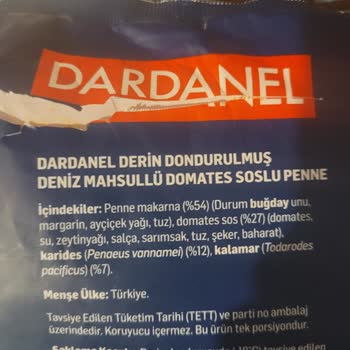 Dardanel İçerikle Uyumsuz Paket