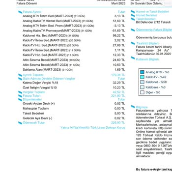 Kablo TV TÜRKSAT Almadığımız Hizmeti Faturalandırdılar