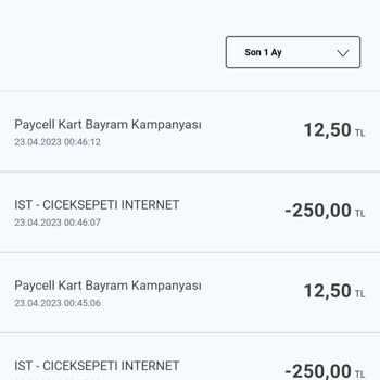 Çiçek Sepeti Karttan 2 Kez Para Çekti Birini Yansıttı