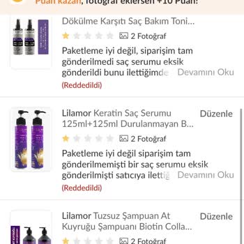 Lilamor Kozmetik Trendyol Eksik Ürün Talebimi Kabul Etmiyor