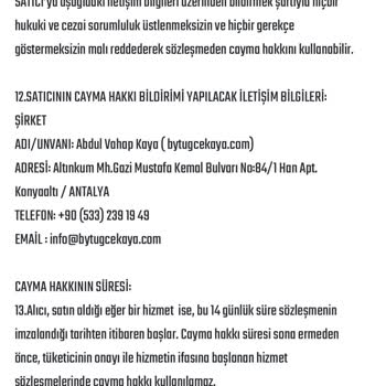 By Tuğçe Kaya İade Olmasına Rağmen Almayan Site