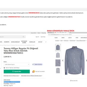 Boyner Hatalı Ürün Gönderimi