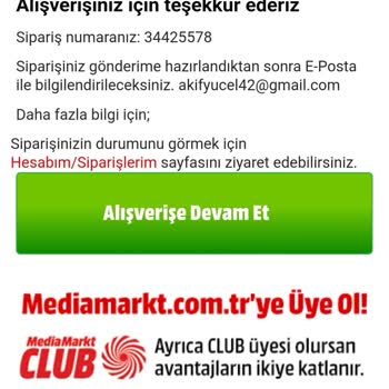 Media Markt Bağış Ürünü Hatası