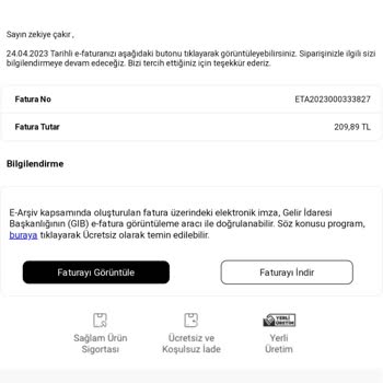 Emsan Mutfak Ürünüm Kayıp Ya Da Hiç Edildi
