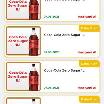Coca-Cola Zero Sugar 1 Litre Bedava Kampanyası