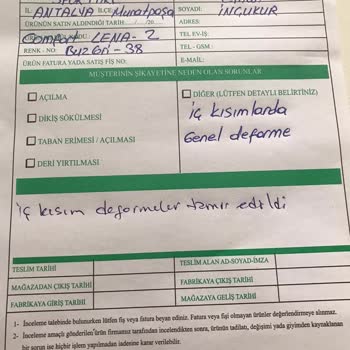 Forelli Ayakkabı Onarıldı Diyerek Aynı Kusurlu Ayakkabıyı Gönderdi!