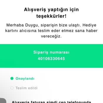 Bershka Hediye Kartı İletilmiyor