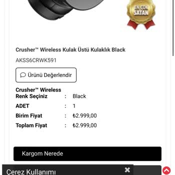 Kulaklık Skullcandy Crusher Kırıldı