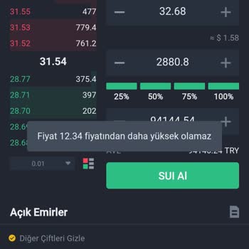 Binance Sui Coin Satışı
