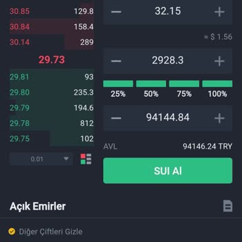 Binance Sui Coin Satışı