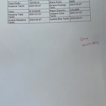 Orbit Tıp Merkezinin Gerekçe Göstermeden İş Kazası Raporumu Yazmaması